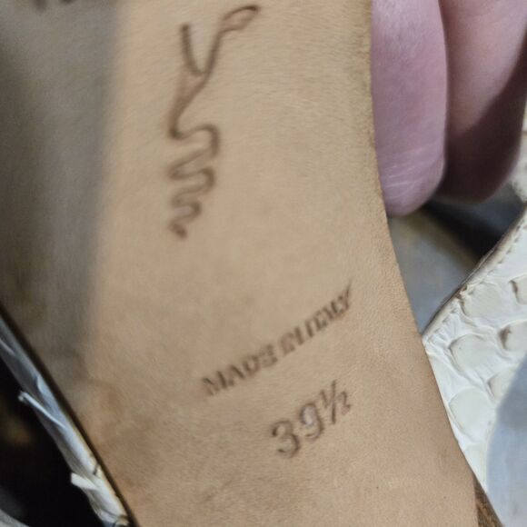 Rene Caovilla Crystal Gold Mules Sandals With Rhinestone Size 39.5 New - Picture 8 of 10